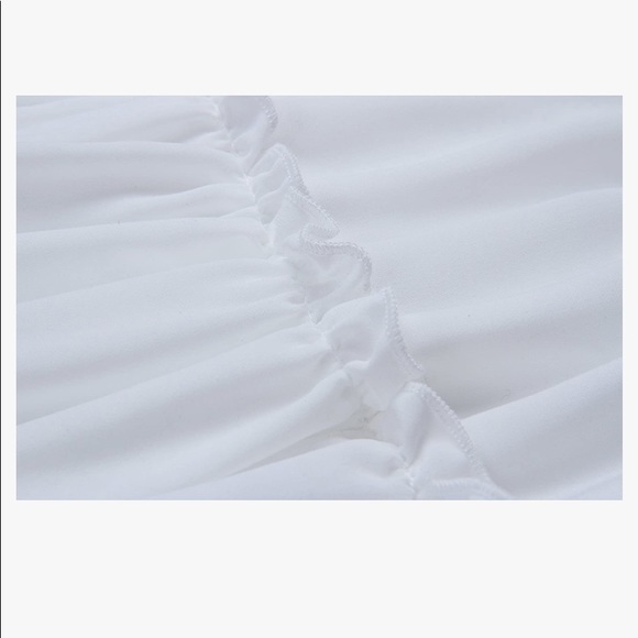 Womens V-Neck Spaghetti Strap Bowknot Backless Lace Mini Swing Dress (BNIP) - Picture 6 of 7